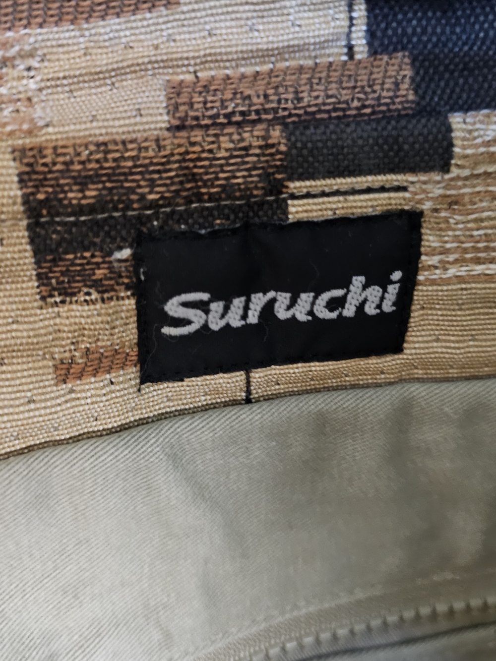Suruchi Geometric Tote in Brown & Tan OS - Picture 15 of 15